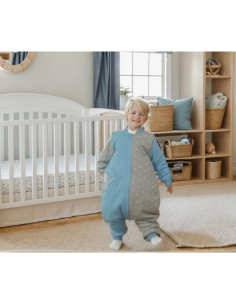 Saco de Sueño para Bebés Azul 2.5 Tog con Piernas y Mangas Ajustables 2