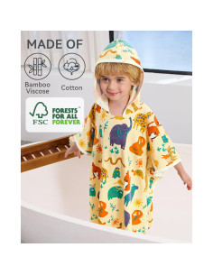 Toalla con Capucha Babee Reshinee para Niños - Dinosaurio 64.8 cm 2