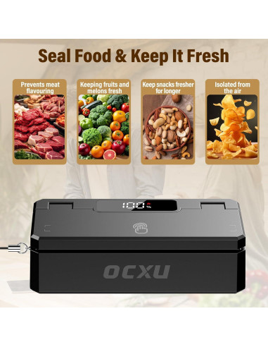 Sellador de Bolsas Mini OCXU 4 en 1 Recargable 3000mAh