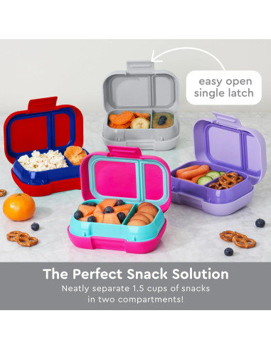 Contenedor de Snacks Bentgo Kids Gris 2 Compartimentos 1.5L