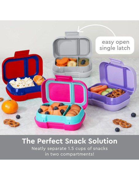 Contenedor de Snacks Bentgo Kids Gris 2 Compartimentos 1.5L