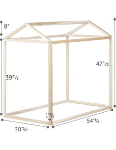 Cama Tipo Casa para Niños Pequeños South Shore Madera Natural 2