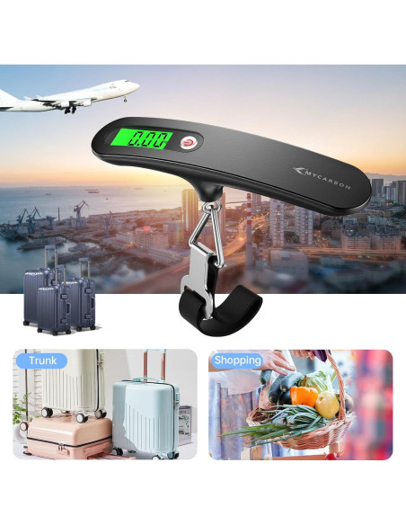 Báscula de Equipaje Digital MYCARBON 50 kg Pantalla Retroiluminada