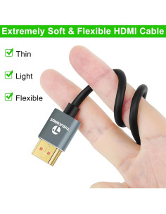 Cable HDMI 2.1 Jinglong 0.5M Ultra Delgado 8K 4K 48Gbps 2