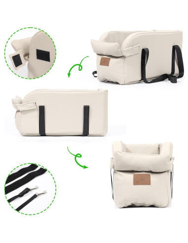 Asiento de coche para perros Asou 46x21.8x20.8 cm hasta 5.9 kg