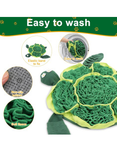 Alfombra de Olfateo para Perros FLERDMAU Verde 50cm - Juguete Interactivo 2