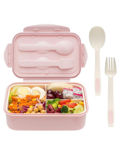 Caja Bento LOVINA 1100 ML Rosa - Apta Microondas y Lavavajillas