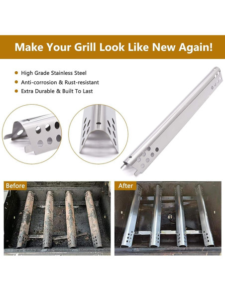 Piezas de Repuesto Criditpid para Parrilla Charbroil 2 Quemadores