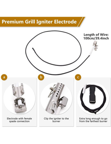 Piezas de Repuesto Criditpid para Parrilla Charbroil 2 Quemadores