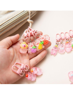 Juego de 20 llaveros de capibara rosa - Regalos de fiesta 2