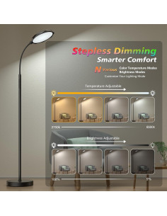 Lámpara de Pie LED RGB PACOVY 18W con Control Remoto y Táctil 2