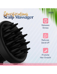Cepillo Exfoliador para Cuero Cabelludo NAYEK - Negro 2