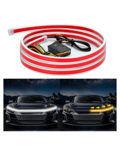 Tira de Luz LED YUGUANG 70" para Capó Ámbar y Blanco