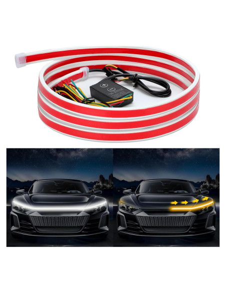 Tira de Luz LED YUGUANG 70" para Capó Ámbar y Blanco