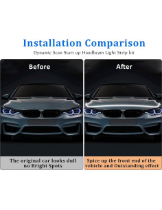 Tira de Luz LED YUGUANG 70" para Capó Ámbar y Blanco 2