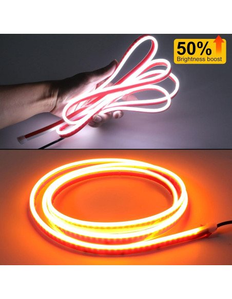 Tira de Luz LED YUGUANG 70" para Capó Ámbar y Blanco