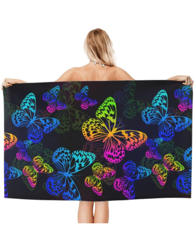 Toalla de Playa VOOHDDY Grande Microfibra Secado Rápido 130x80cm