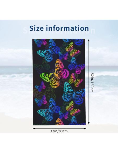 Toalla de Playa VOOHDDY Grande Microfibra Secado Rápido 130x80cm