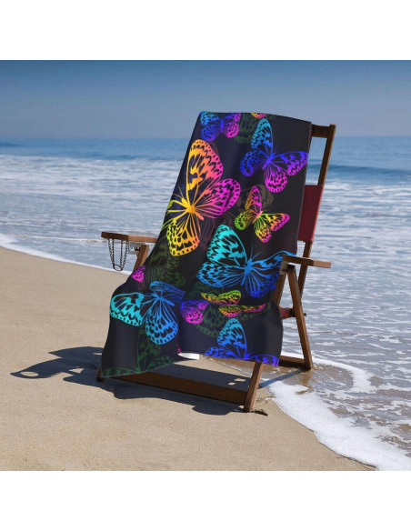 Toalla de Playa VOOHDDY Grande Microfibra Secado Rápido 130x80cm