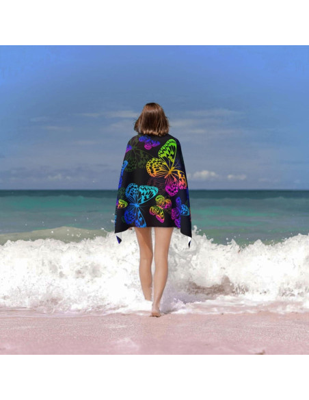 Toalla de Playa VOOHDDY Grande Microfibra Secado Rápido 130x80cm