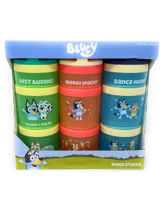 Contenedores de Bocadillos Apilables Whiskware Bluey 3 Piezas