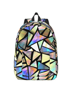 Mochila Lona Casual GVGOAGL Grande 45x31 cm Iridiscente