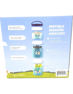 Contenedores de Bocadillos Apilables Whiskware Bluey 3 Piezas 2