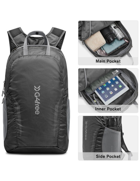 Mochila de Senderismo Plegable G4Free 25L Resistente al Agua