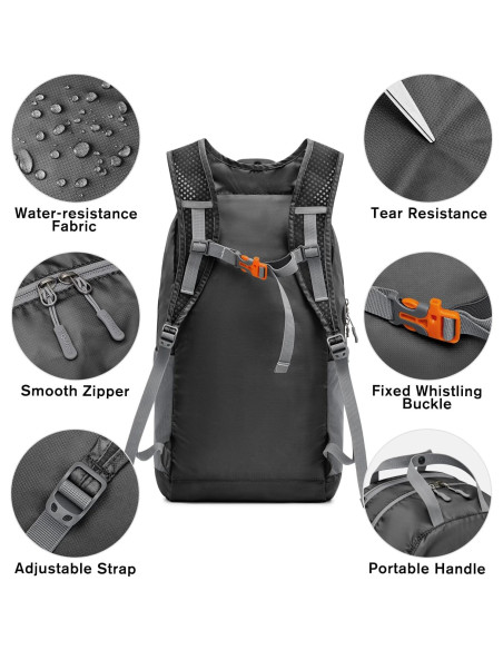 Mochila de Senderismo Plegable G4Free 25L Resistente al Agua