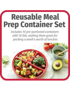 Juego de Contenedores GoodCook 10 Piezas A Prueba de Microondas 2