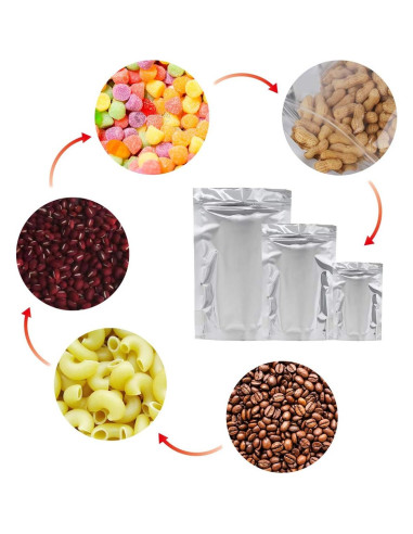 Paquete de 100 Bolsas Mylar Recerrables 10x15 cm Circloophs