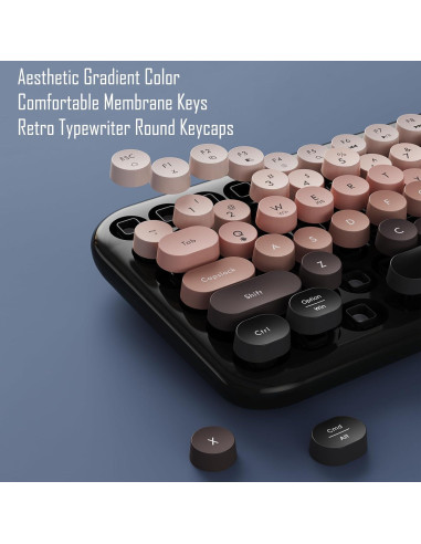 Teclado Inalámbrico Compacto Lomiluskr TKL Bluetooth 2.4G Negro