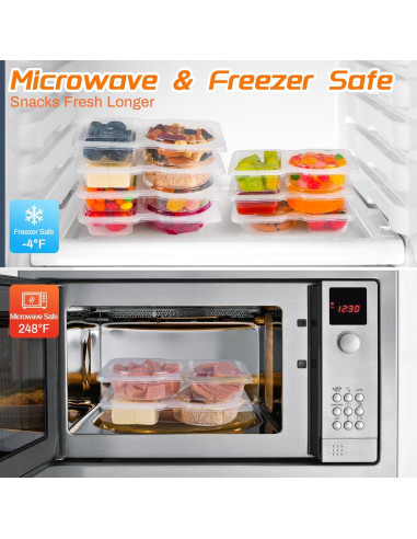 24 Recipientes Reutilizables ALFEVA con Tapas y 10 Tenedores