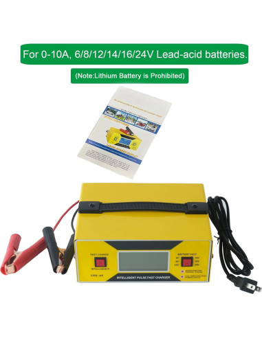 Cargador de Batería Automotriz JYEASTZ 6-24V 0-10A Inteligente