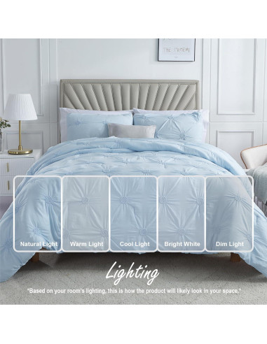 Conjunto de Edredón Swift Home Twin XL Azul Bebé 2 Piezas