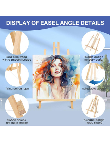 Caballete de Mesa de Madera ESRICH 30cm - 2 Pack Plegable