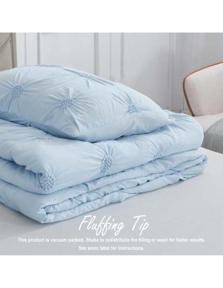 Conjunto de Edredón Swift Home Twin XL Azul Bebé 2 Piezas Conjunto de Edredón Swift Home Twin XL Azul Bebé 2 Piezas