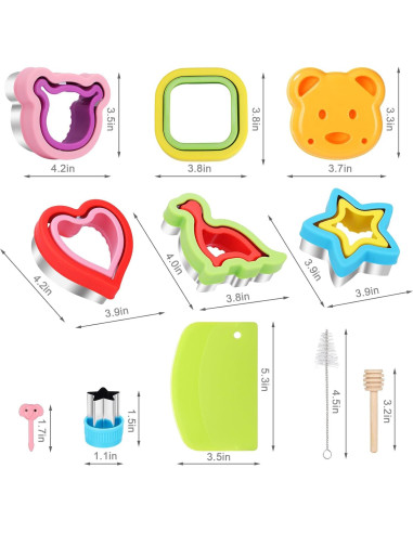 Juego de Cortadores y Selladores de Sándwich CokiArt 27 Piezas