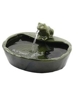 Fuente de Agua Solar Cerámica Verde ASC para Jardín 3.49kg