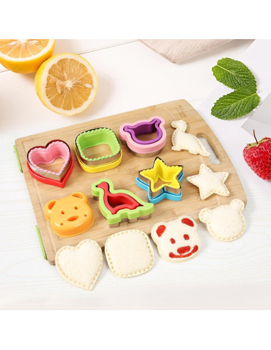 Juego de Cortadores y Selladores de Sándwich CokiArt 27 Piezas