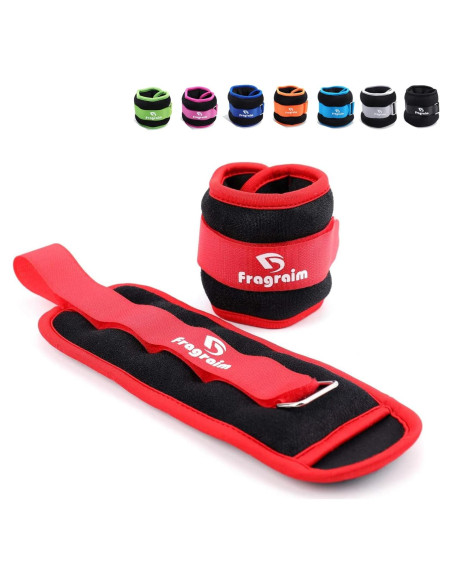 Pesas de Tobillo Fragraim 0.5 kg - 1 Par Ajustables para Ejercicio