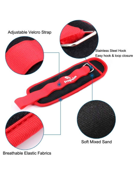 Pesas de Tobillo Fragraim 0.5 kg - 1 Par Ajustables para Ejercicio