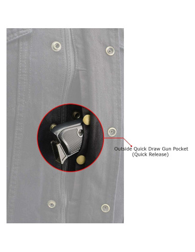 Chaleco de mezclilla negro Milwaukee Leather MDM3020 5-en-1