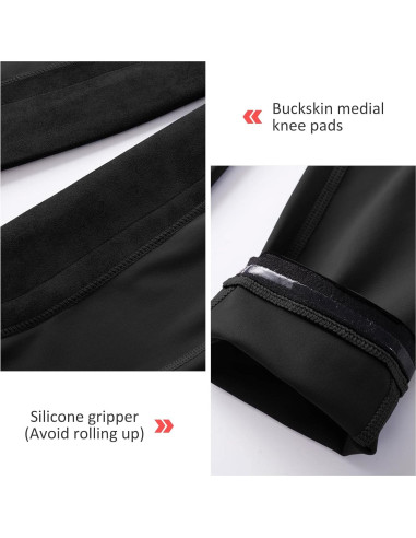 Pantalones Ecuestres Mujer Baleaf X-Pequeño Gamuza Negro UPF50+