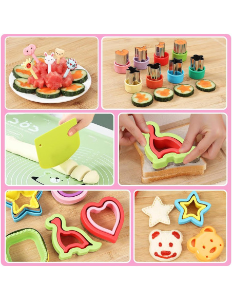 Juego de Cortadores y Selladores de Sándwich CokiArt 27 Piezas Juego de Cortadores y Selladores de Sándwich CokiArt 27 Piezas