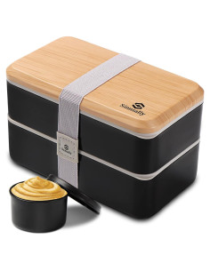 Caja Bento Sinnsally 1.4L a Prueba de Fugas con Utensilios