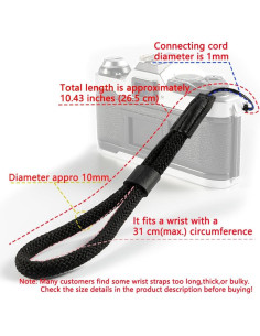 Correa de Muñeca VKO VWS-SCBK Negra para Cámaras Compactas 2