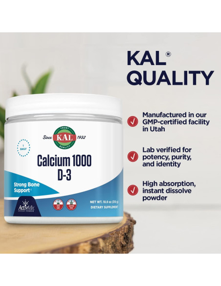 Suplemento de Calcio KAL con Vitamina D-3 en Polvo 308.9 g Suplemento de Calcio KAL con Vitamina D-3 en Polvo 308.9 g