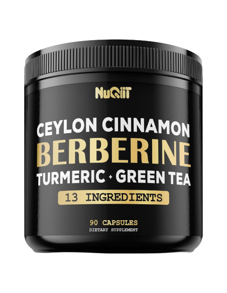 Suplemento de Berberina NUQIIT con Cúrcuma y Té Verde - 90 Cápsulas