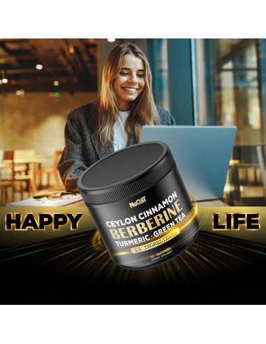Suplemento de Berberina NUQIIT con Cúrcuma y Té Verde - 90 Cápsulas